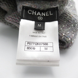 CHANEL Arm warmer Gray Mulch color wool cotton P57712K07588