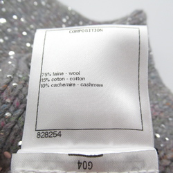 CHANEL Arm warmer Gray Mulch color wool cotton P57712K07588