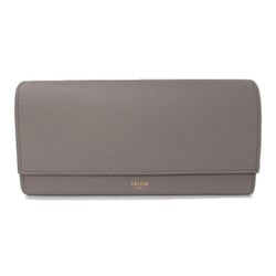 CELINE Bifold long wallet Gray leather 1013563