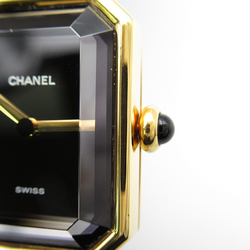 CHANEL Premiere XL Wrist Watch H0001 Quartz Black Gold Plated Leather belt H0001