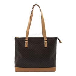 CELINE Shoulder Tote Brown PVC coated canvas