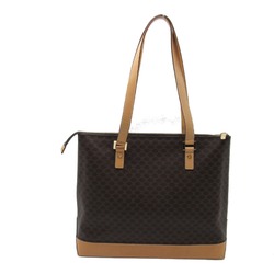 CELINE Shoulder Tote Brown PVC coated canvas