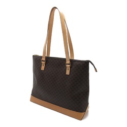 CELINE Shoulder Tote Brown PVC coated canvas