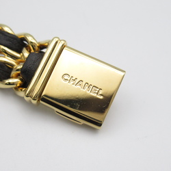 CHANEL Premiere L Wrist Watch H0001 Quartz Black Gold Plated Leather belt H0001