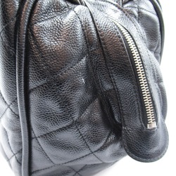 CHANEL Boston bag Black Caviar Skin (Grained Calf)