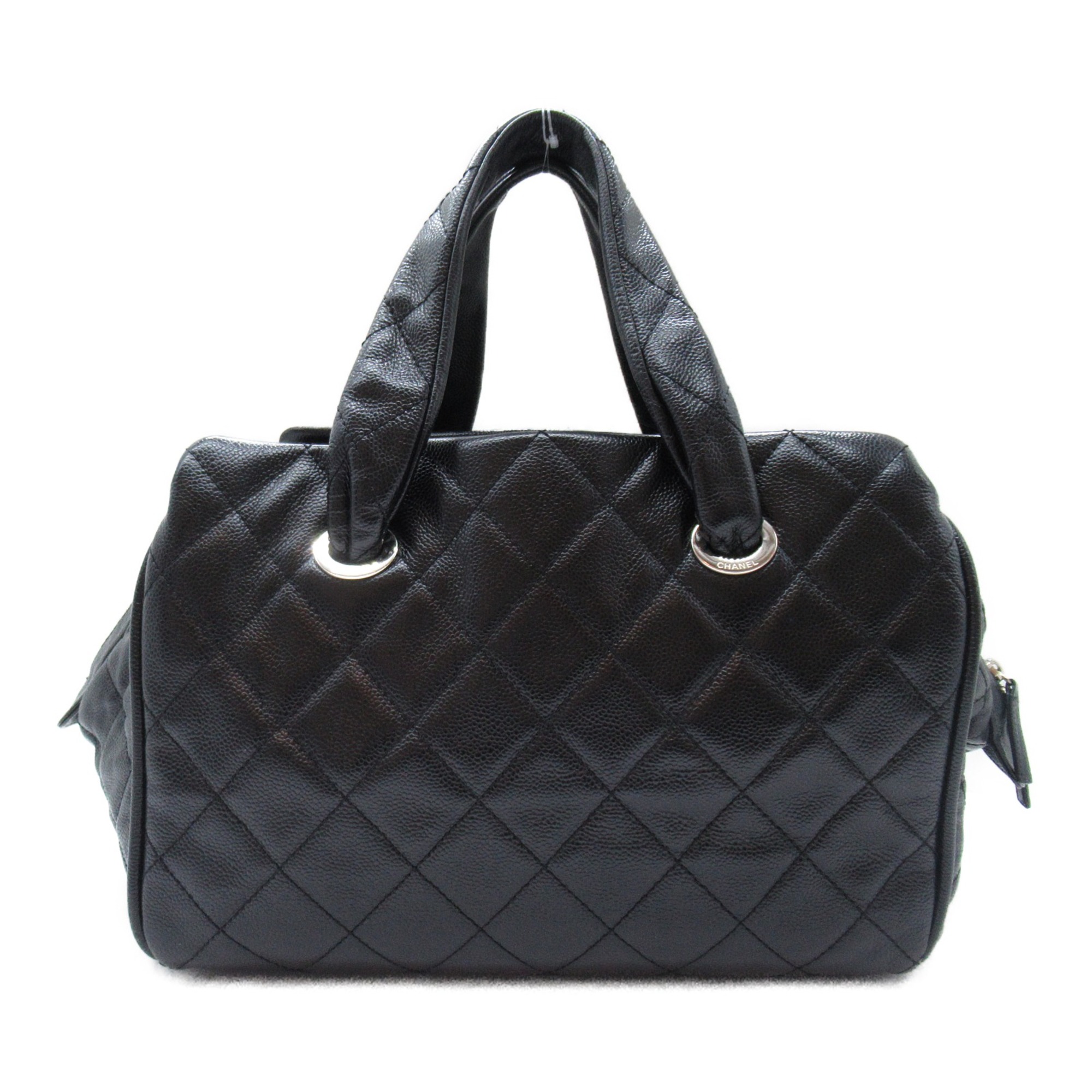 CHANEL Boston bag Black Caviar Skin (Grained Calf)