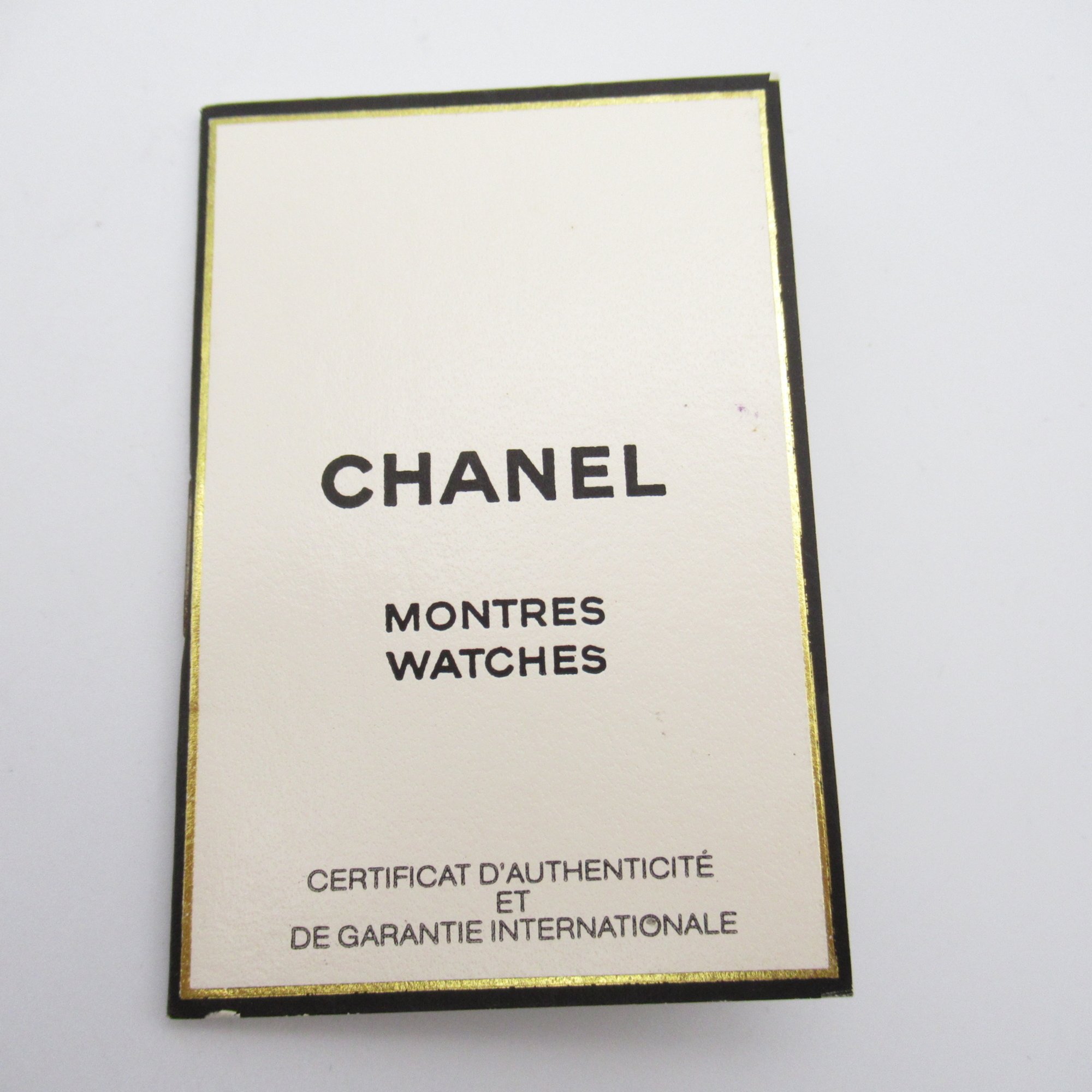 CHANEL Premiere L Wrist Watch H0001 Quartz Black Gold Plated Leather belt H0001