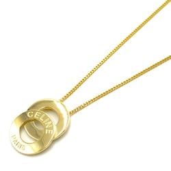 CELINE Logo Circle Necklace Gold K18 (Yellow Gold) Gold