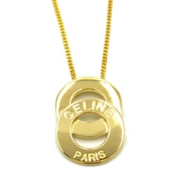 CELINE Logo Circle Necklace Gold K18 (Yellow Gold) Gold