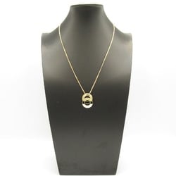 CELINE Logo Circle Necklace Gold K18 (Yellow Gold) Gold