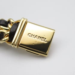 CHANEL Premiere L Wrist Watch H0001 Quartz Black Gold Plated Leather belt H0001