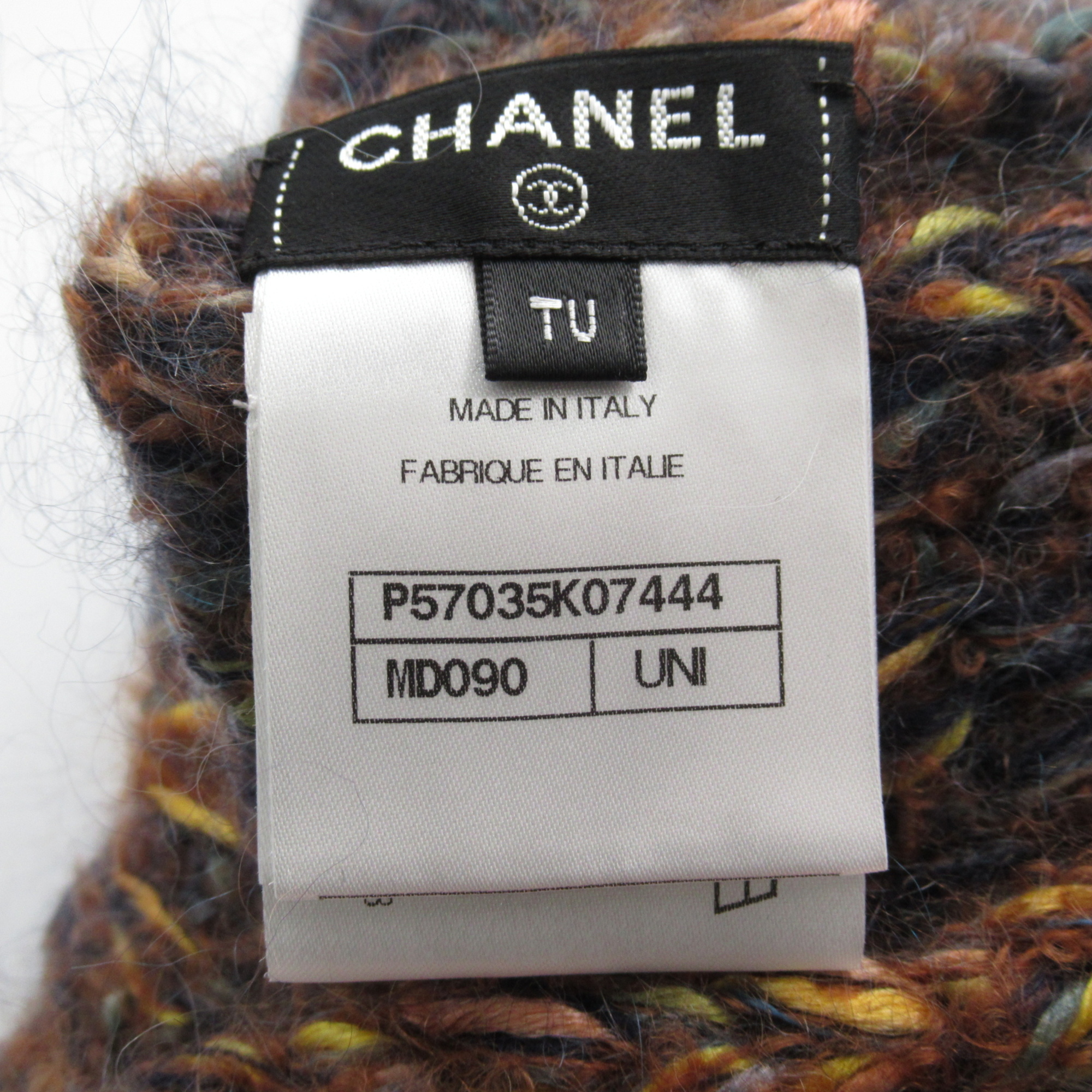 CHANEL Long scarf Brown mohair P57035K07444