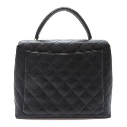 CHANEL Matelasse Handbag Black Caviar Skin (Grained Calf)