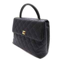 CHANEL Matelasse Handbag Black Caviar Skin (Grained Calf)