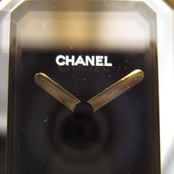 CHANEL Premiere L Wrist Watch H0001 Quartz Black Gold Plated Leather belt H0001