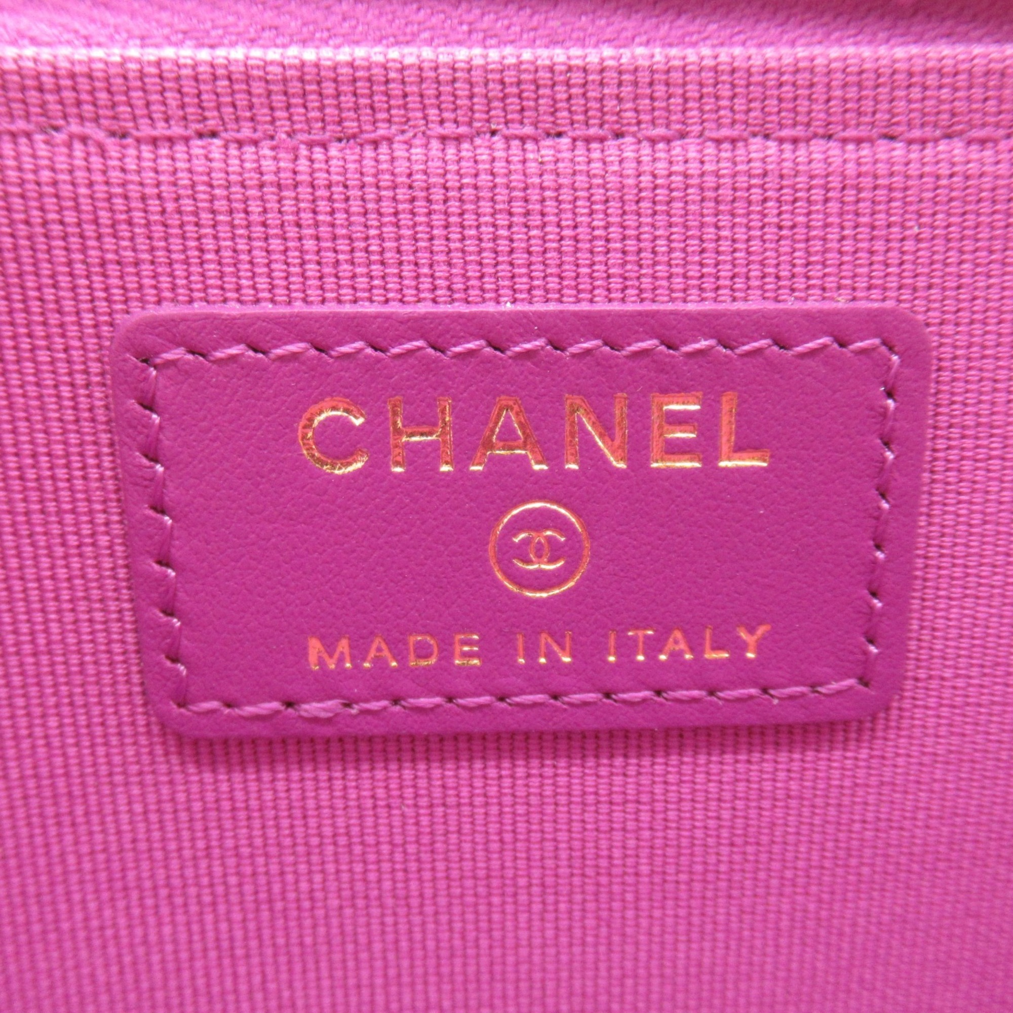 CHANEL coin purse Purple Caviar Skin (Grained Calf)