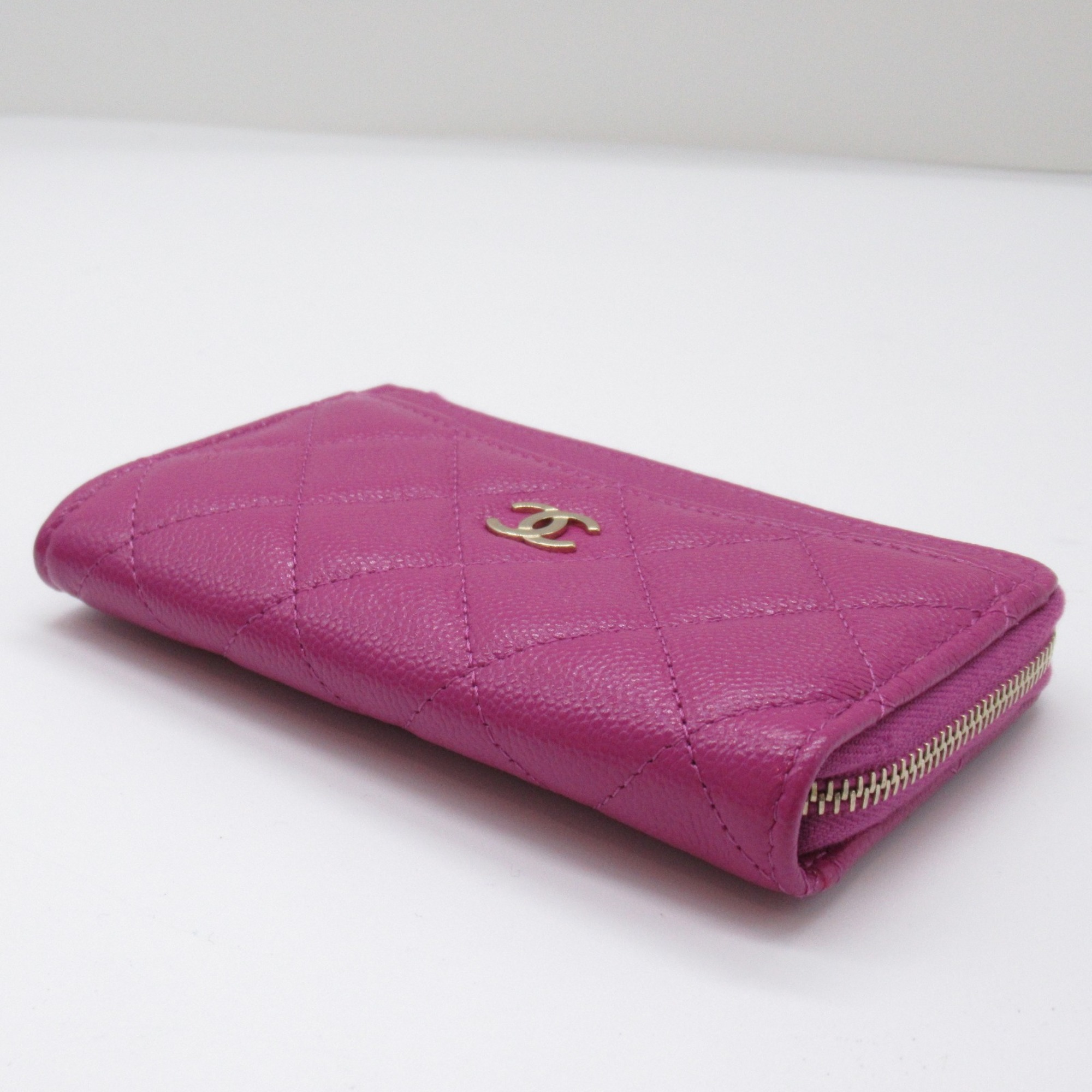 CHANEL coin purse Purple Caviar Skin (Grained Calf)