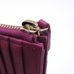 CHANEL coin purse Purple Caviar Skin (Grained Calf)