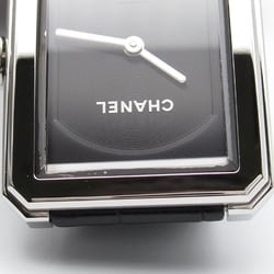 CHANEL boy friend Wrist Watch H4884 Quartz Black Stainless Steel Leather belt leather H4884