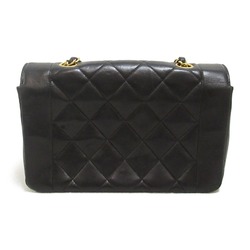 CHANEL Matelasse Diana Chain Shoulder Bag Black Lambskin (sheep leather)