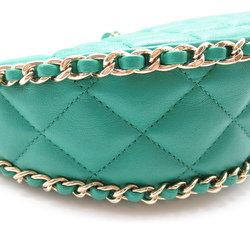 CHANEL ChainShoulder bag Green Lambskin (sheep leather)