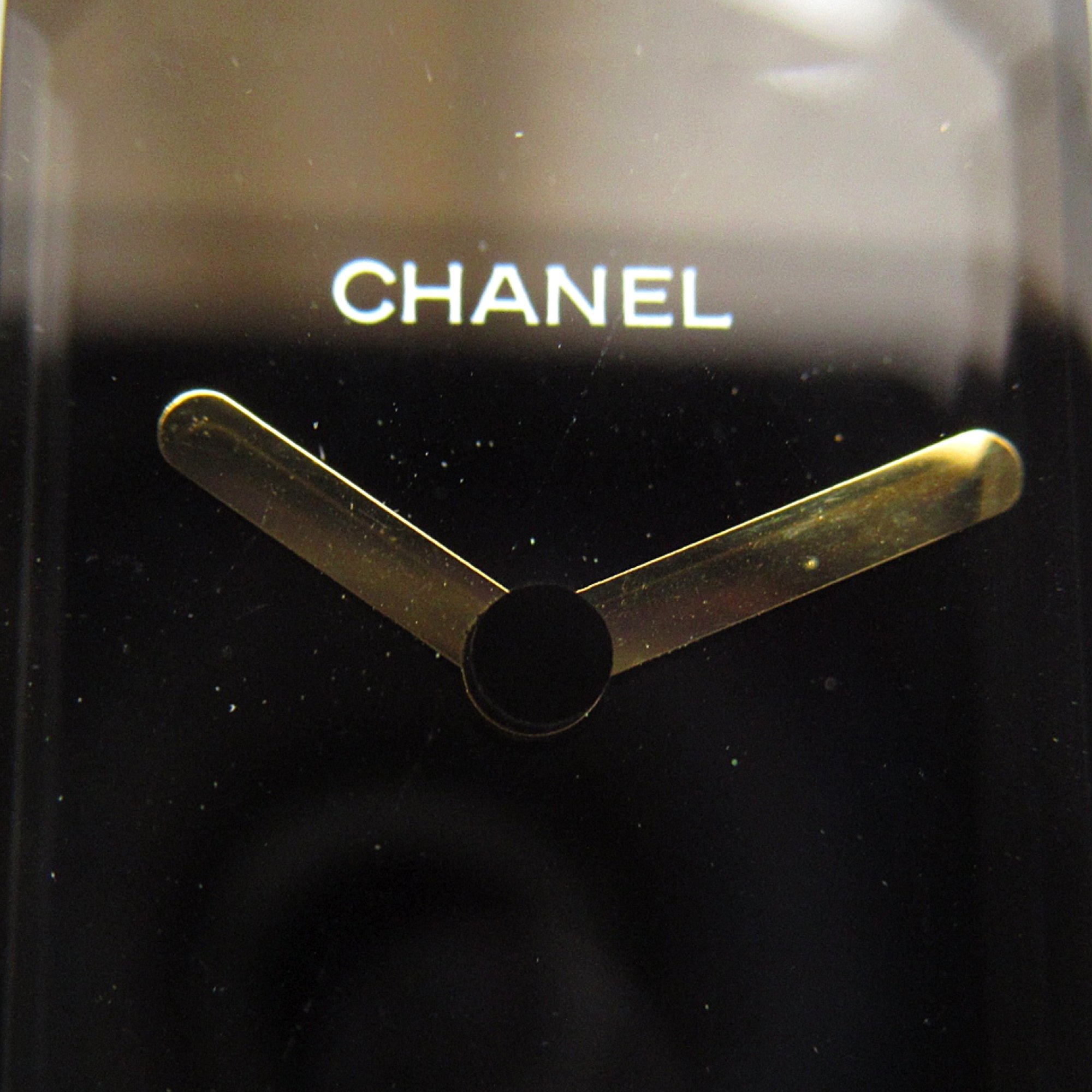 CHANEL Premiere L Wrist Watch H0001 Quartz Black Gold Plated Leather belt H0001