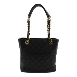 CHANEL PST Tote Black Caviar Skin (Grained Calf)