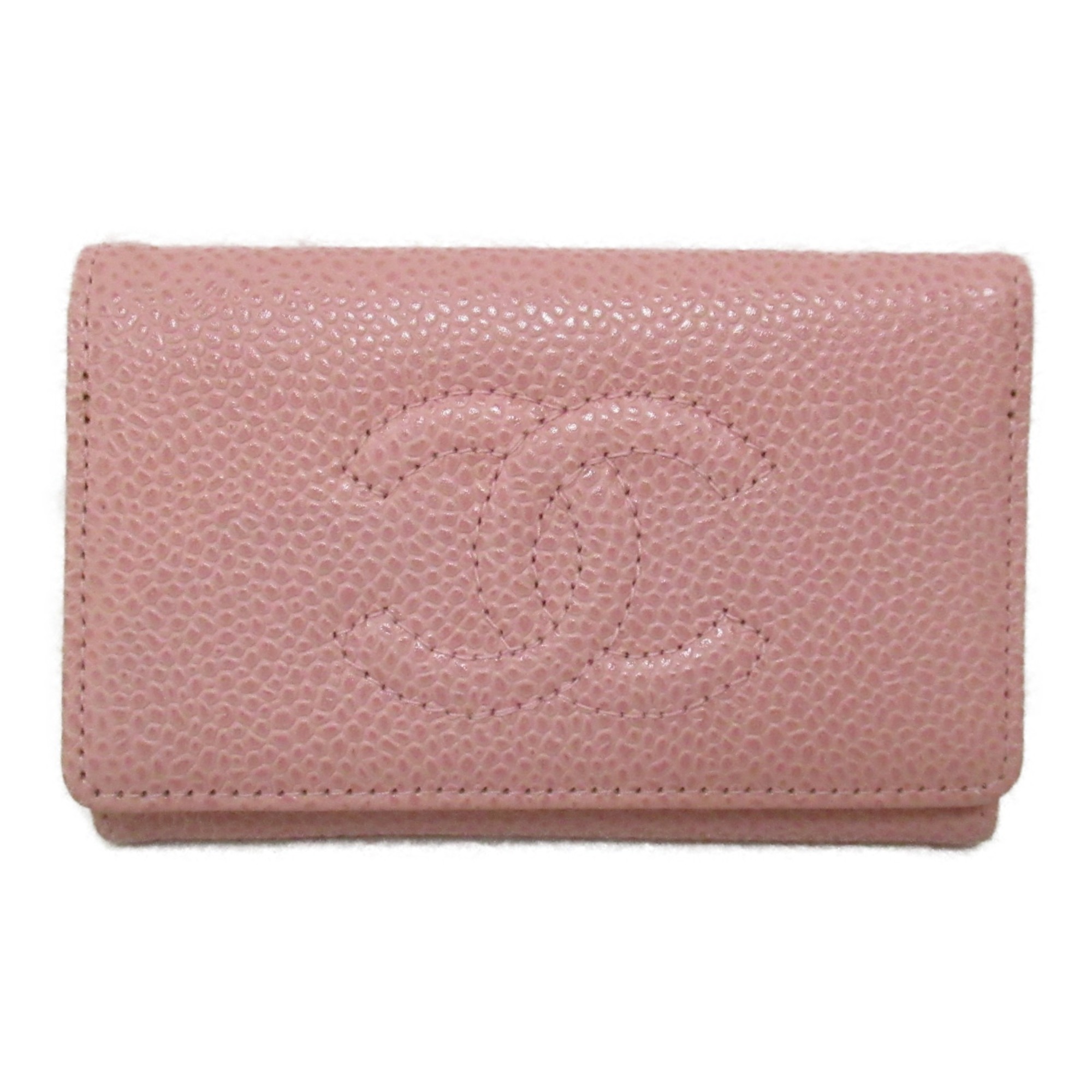 CHANEL 6 key holders Pink Caviar Skin (Grained Calf)