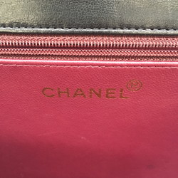 CHANEL Matelasse Push Lock ChainShoulder Black Lambskin (sheep leather)