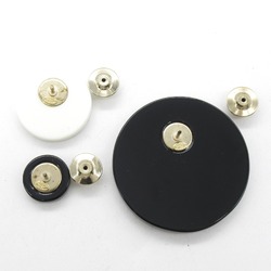 CHANEL Coco Chanel Pin Brooch 3-piece set Black White Plastic plating