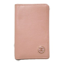 CHANEL Card Case Pink leather