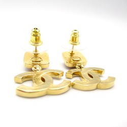 CHANEL Pierced earrings Gold Gold Plated Gold