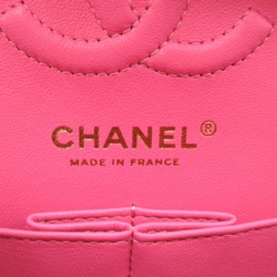 CHANEL Matelasse Double Flap ChainShoulder Bag Pink Caviar Skin (Grained Calf)