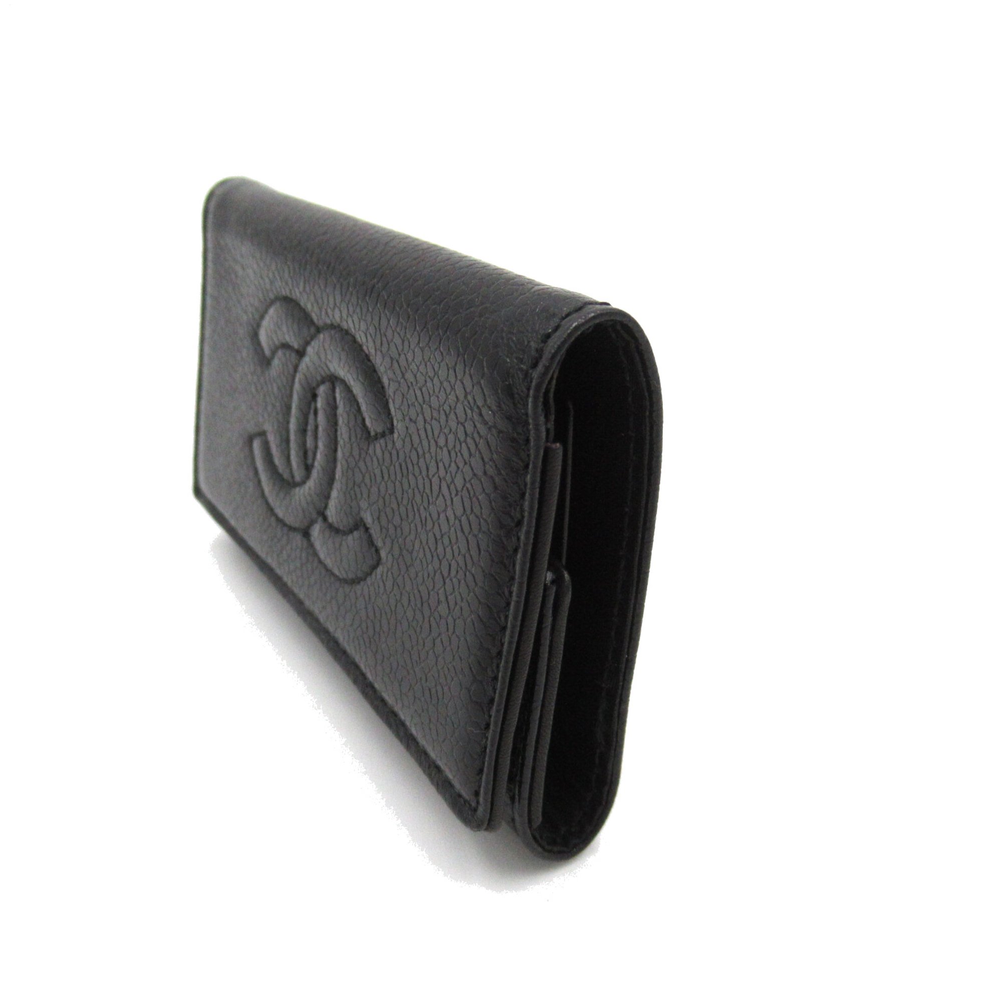 CHANEL 6 key holders Black Caviar Skin (Grained Calf)