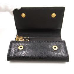 CHANEL 6 key holders Black Caviar Skin (Grained Calf)