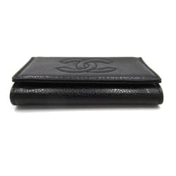 CHANEL 6 key holders Black Caviar Skin (Grained Calf)