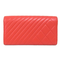 CHANEL Bifold Long Wallet Limited Edition Red Lambskin (sheep leather) 20805318