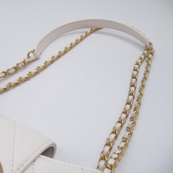 CHANEL Hobo Bag Shoulder Bag White Lambskin (sheep leather)