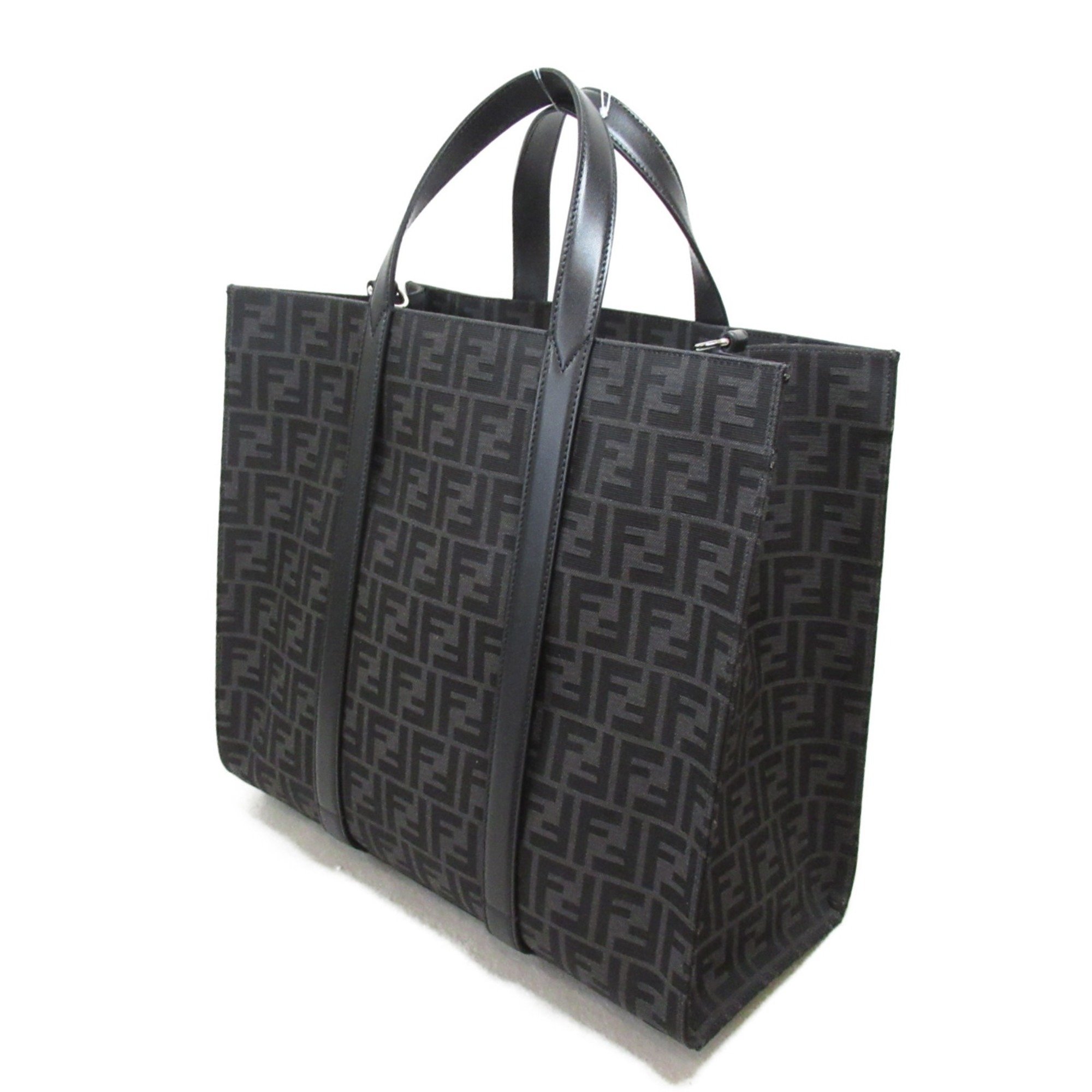 FENDI 2way Tote Bag Black Fa Brique 7VA390AG0MF0NPN