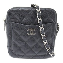 CHANEL Matelasse ChainShoulder Bag Black Caviar Skin (Grained Calf)