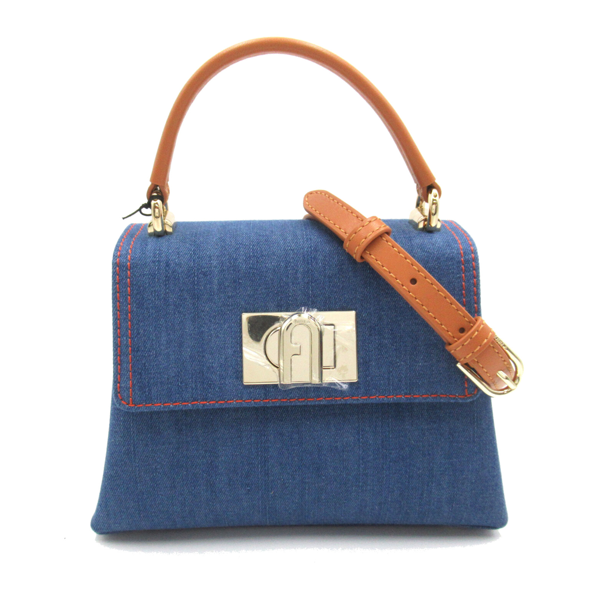 Furla 2wayShoulder Bag Blue denim leather WB00109BX15422676S