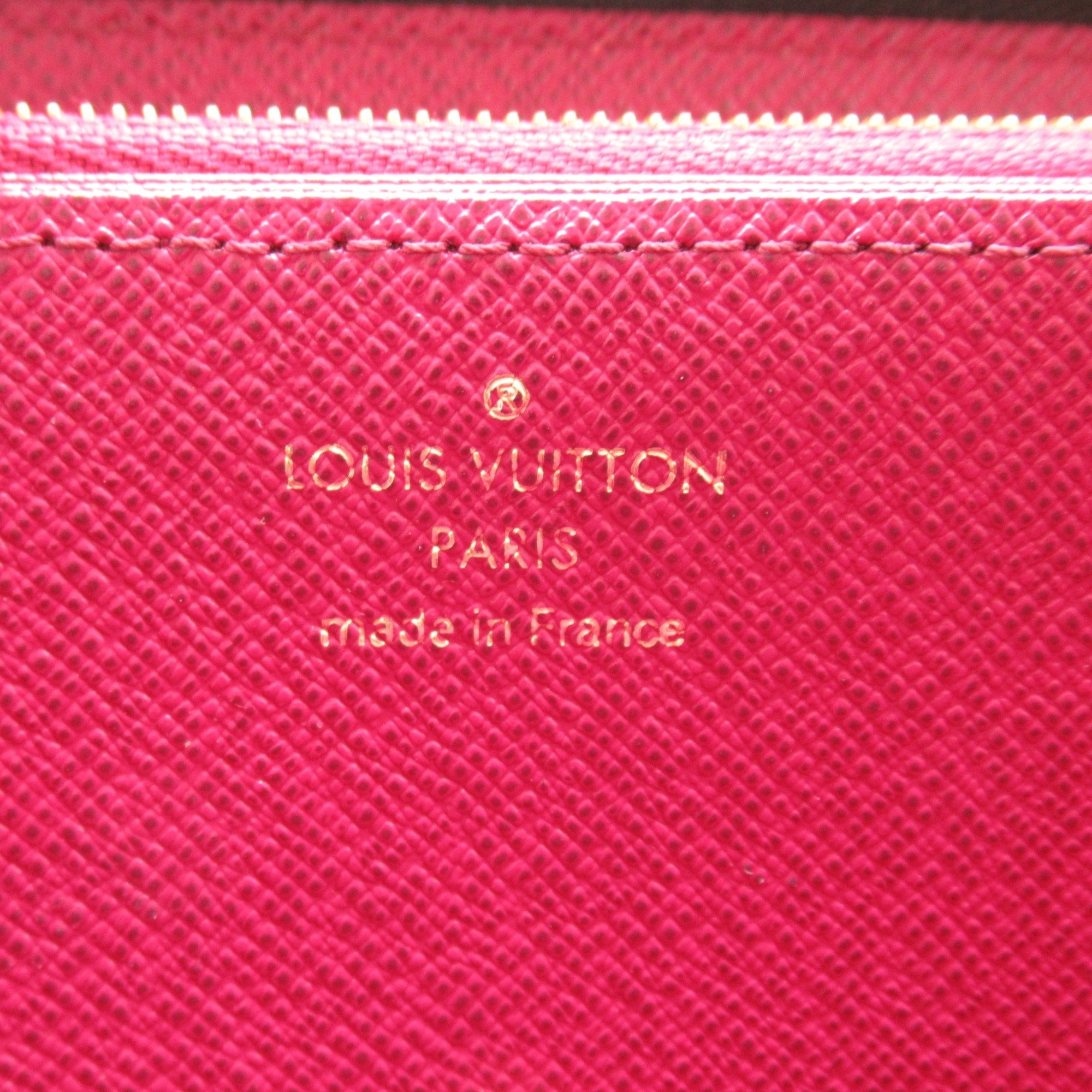 LOUIS VUITTON Zippy wallet Brown Fuschia Monogram PVC coated canvas M41895