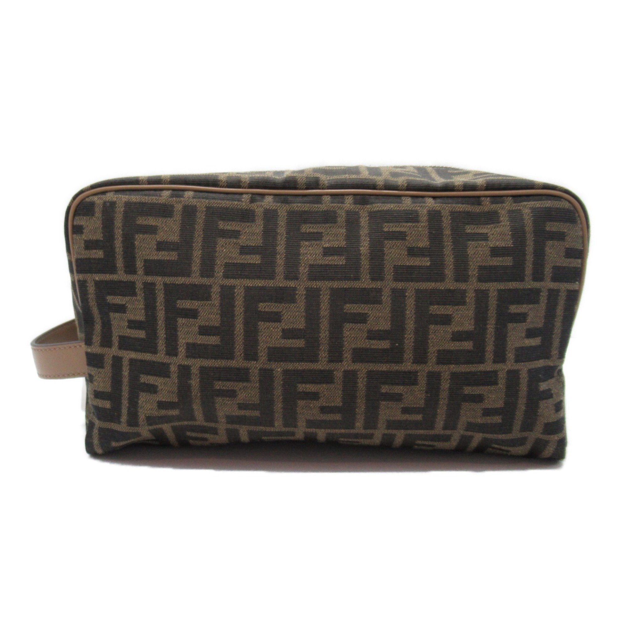 FENDI FF jacquard pouch Brown Fa Brique 7N0141ALWKF1HRM