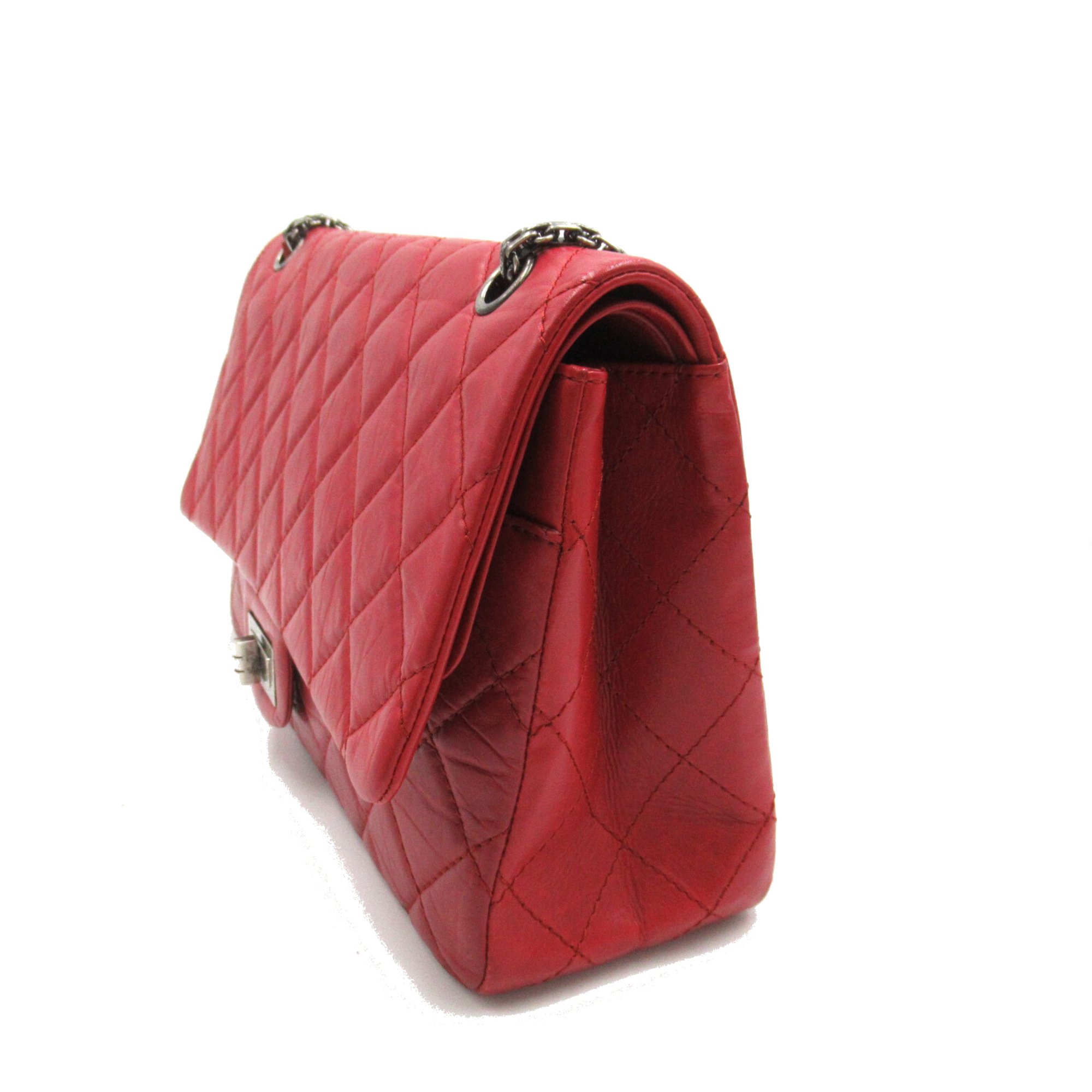 CHANEL 2.55ChainShoulder Red leather