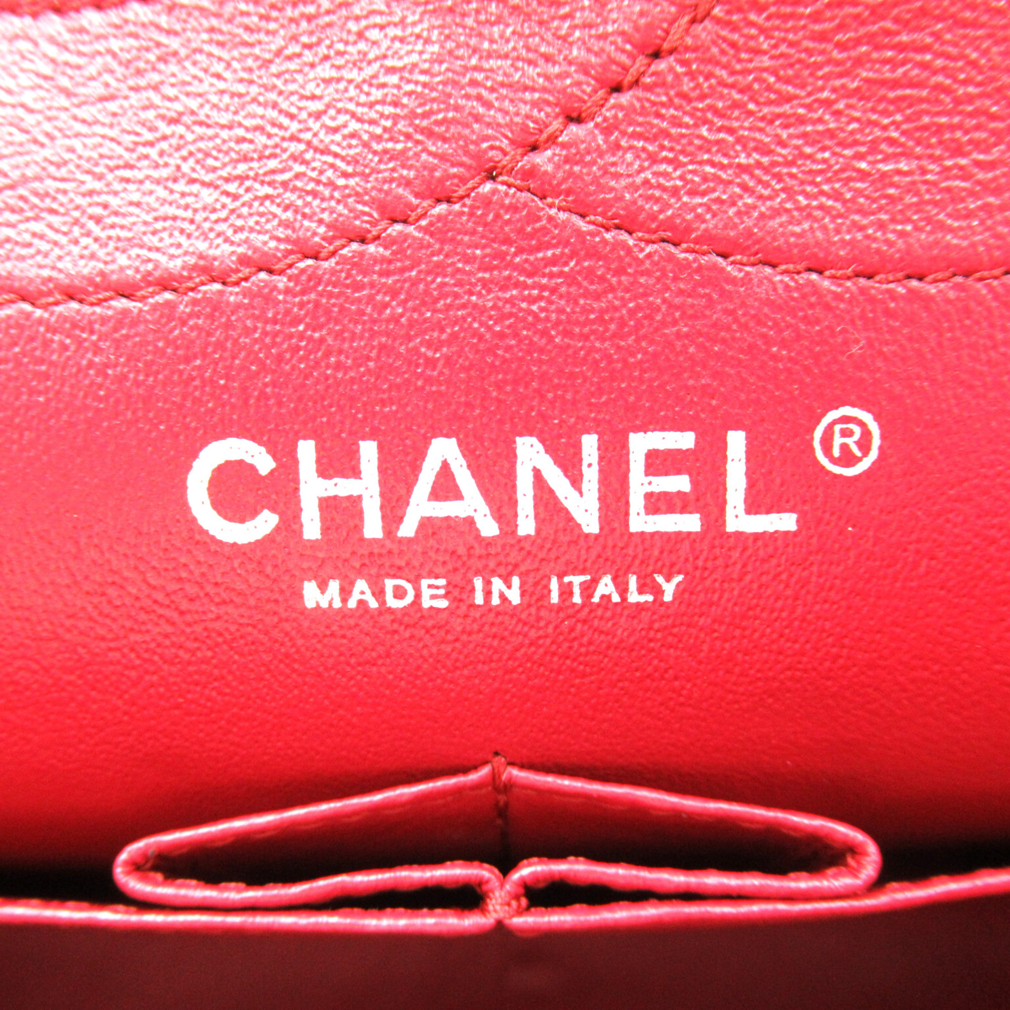 CHANEL 2.55ChainShoulder Red leather