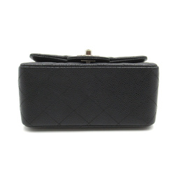 CHANEL Mini Materasse Chain Shoulder Black Caviar Skin (Grained Calf)