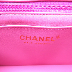 CHANEL Mini Materasse Chain Shoulder Purple tweed A69900