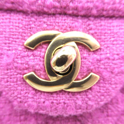 CHANEL Mini Materasse Chain Shoulder Purple tweed A69900