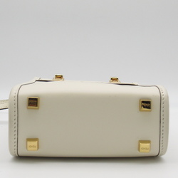 FENDI Sunshine Shopper Mini Shoulder Bag White Calfskin (cowhide) 8BS051