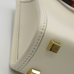 FENDI Sunshine Shopper Mini Shoulder Bag White Calfskin (cowhide) 8BS051